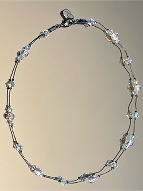 DABBY REID Faceted Crystal & Glass Bead Choker